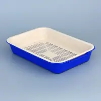 Туалет средний с сеткой 36&times;26&times;6.5 см, тёмно-синий/бежевый