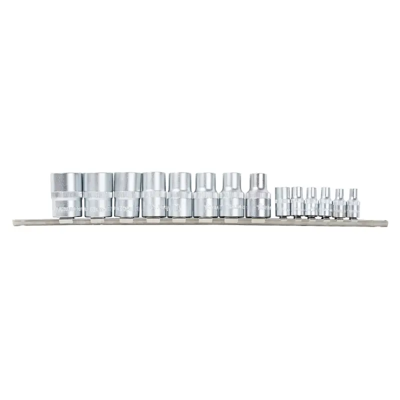 Набор головок 1/2"DR и 1/4"DR TORX 14пр. (E4-E24), пласт.подвес