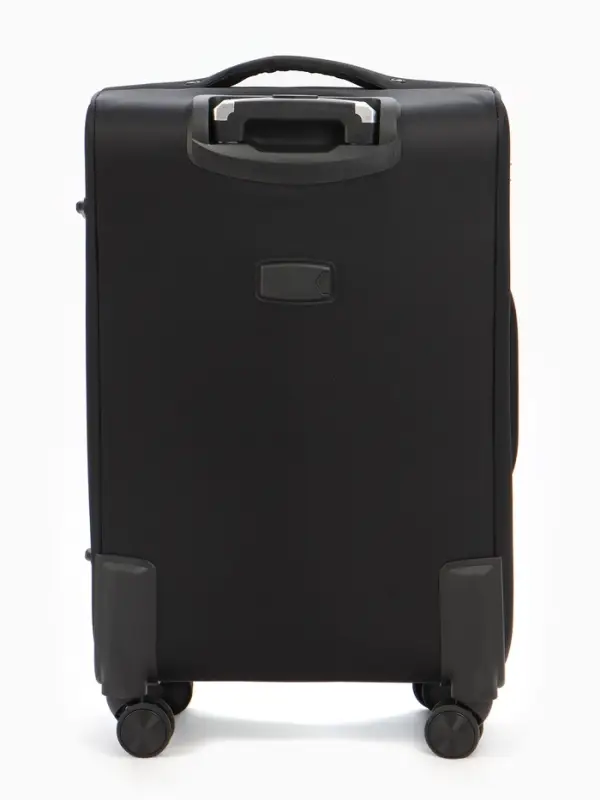 Чемодан на колёсах TEXTURA, кодовый замок, с увеличением, 42&times;26&times;68 см, 24", чёрный