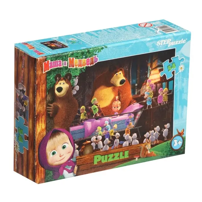 Пазлы «Маша и Медведь», 54 элемента, МИКС