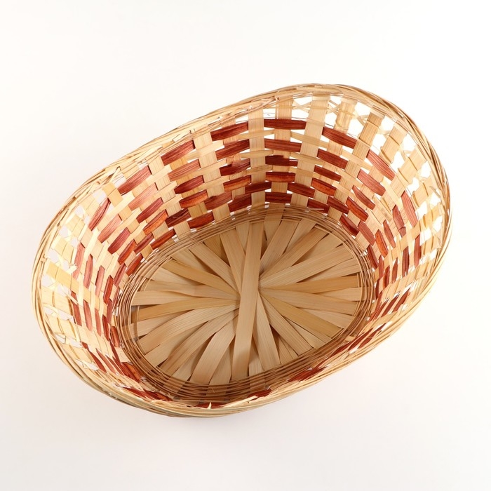 Корзина плетеная  Корзина плетеная "Ладья", без ручки, 41х28/27х 20 Н 15 см, бамбук