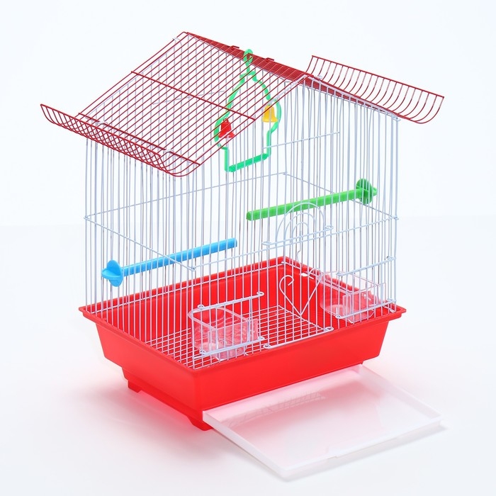 Клетка для птиц укомплектованная Bd-1/1d, 30 х 23 х 39 см, красная Клетка для птиц укомплектованная Bd-1/1d, 30 х 23 х 39 см, красная