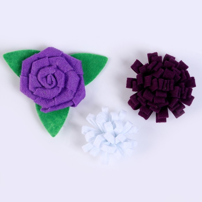 Набор для творчества: декор из фетра и набор бусин «Цветочная композиция» Набор для творчества: декор из фетра и набор бусин «Цветочная композиция»