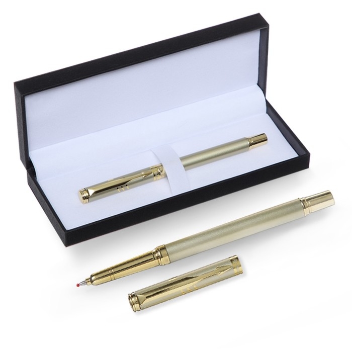 Ручка роллер Calligrata, футляр, золотистая Ручка роллер Calligrata, футляр, золотистая