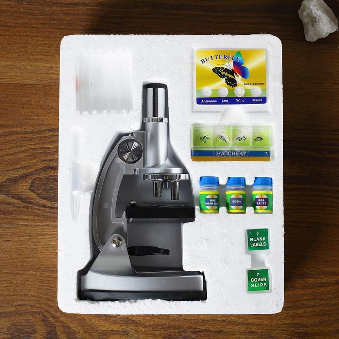 Микроскоп Микроскоп "Лаборатория", кратность увеличения 450х, 200х, 100х, набор для исследований