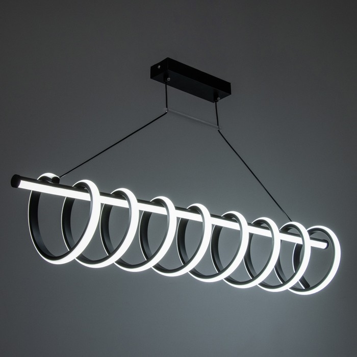 Светильник с ПДУ Светильник с ПДУ "Спираль" LED 130Вт 3000-6000К черный 100х19х21 см