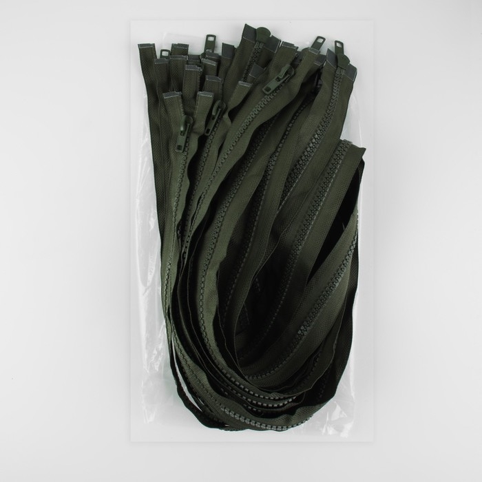 Молния &laquo;Трактор&raquo;, №8, разъёмная, 2 замка, замки автомат, 110 см, цвет хаки, цена за 1 штуку