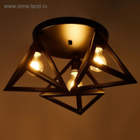 Светильник "Пирамида" 3хE27 40Вт черный 51х51х20 см BayerLux Светильник "Пирамида" 3хE27 40Вт черный 51х51х20 см BayerLux