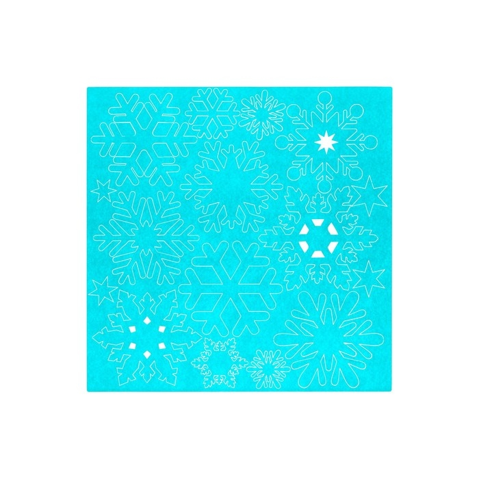 Набор снежинок для декора, счётный материал, цвет бирюзовый