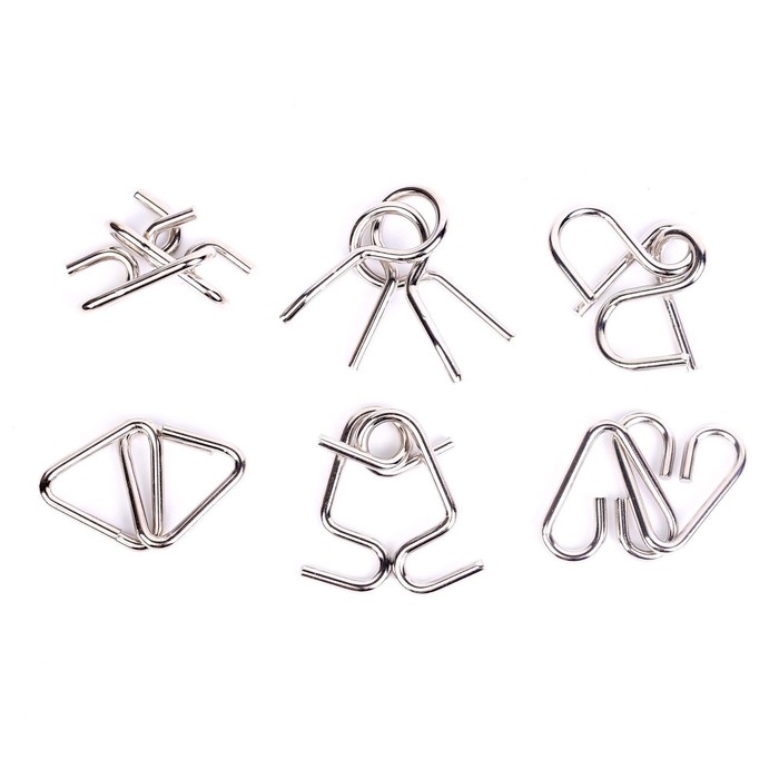 Головоломка металлическая «Загадки Древнего Китая», набор 6 шт. Головоломка металлическая «Загадки Древнего Китая», набор 6 шт.