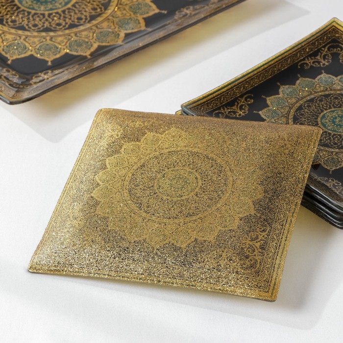 Набор столовый «Мехенди», 7 предметов: 30×30 см - 1 шт, 18×18 см - 6 шт Набор столовый «Мехенди», 7 предметов: 30×30 см - 1 шт, 18×18 см - 6 шт