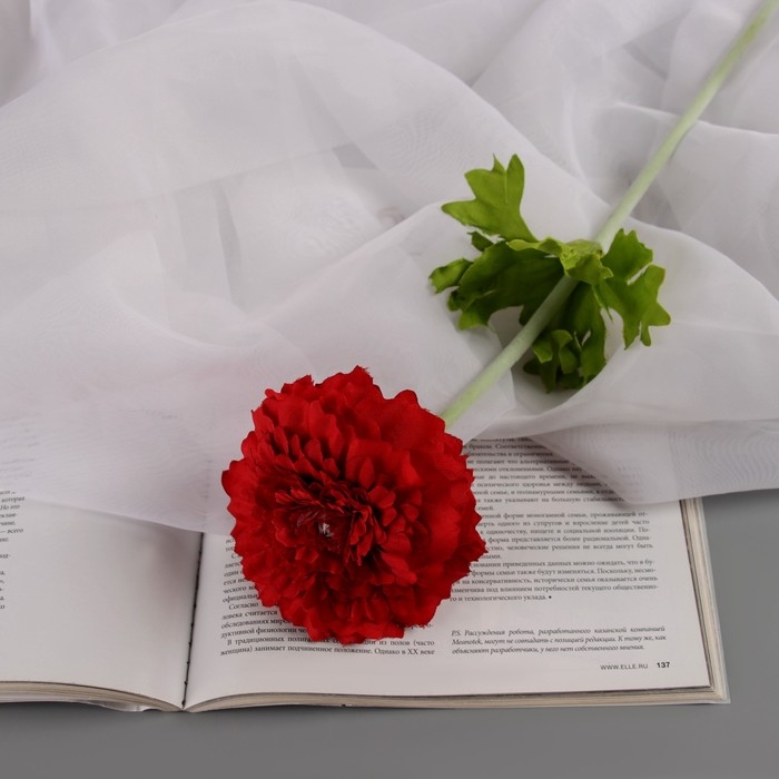 Цветы искусственные  Цветы искусственные "Хризантема люкс" d-9 см, 50 см, красный