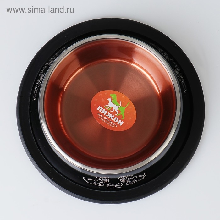 Миска с нескользящим основанием декоративная цветная, 230 мл, черная Миска с нескользящим основанием декоративная цветная, 230 мл, черная