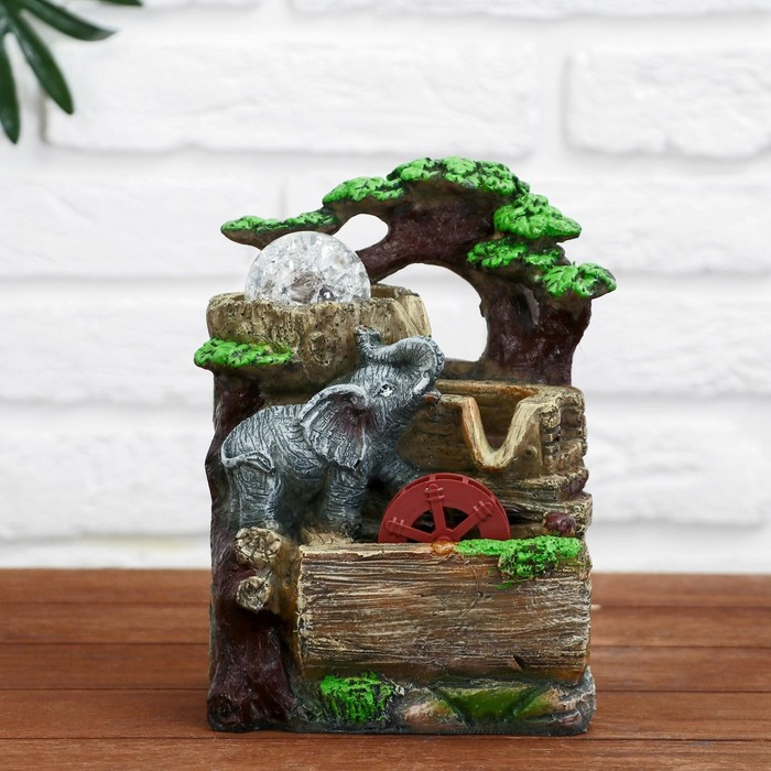 Фонтан Фонтан "Слоник у скал" 11х13х20 см (с подсветкой)