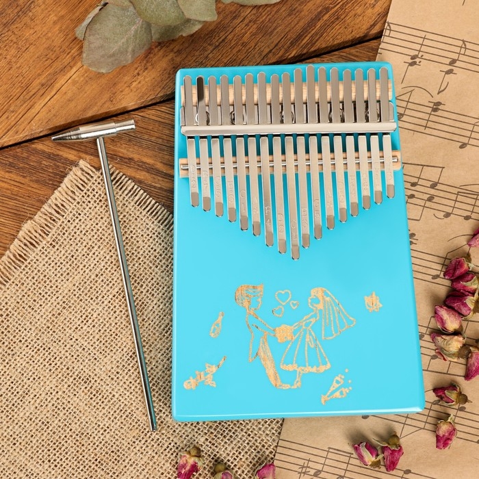 Калимба Music Life 17 нот, синяя, молодожены Калимба Music Life 17 нот, синяя, молодожены
