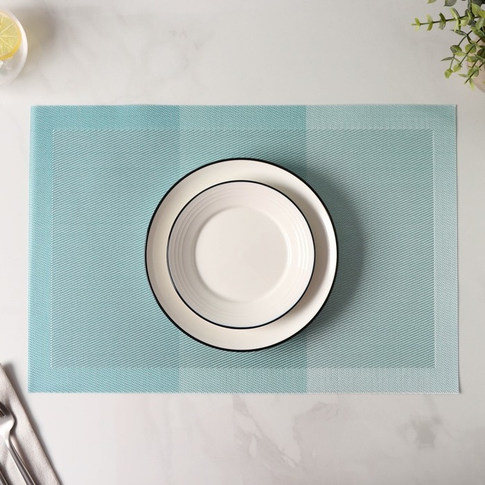 Салфетка сервировочная на стол «Тритон», 45×30 см, цвет бирюзовый