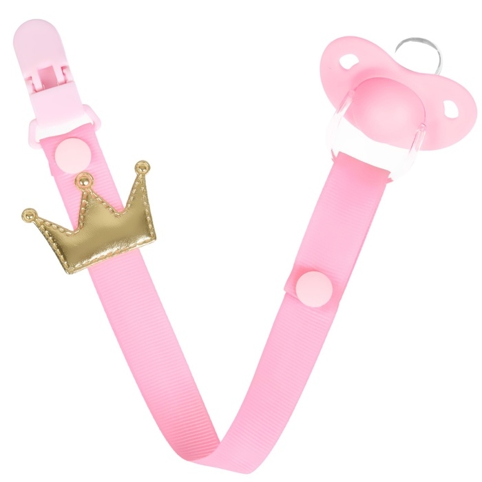 Держатель для соски - пустышки «Принцесса», на ленте