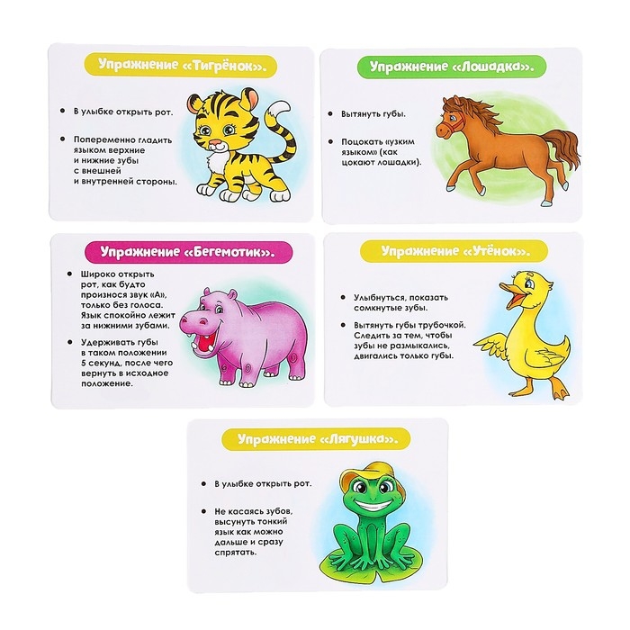 Набор для развития речи «Зарядка в зоопарке», 3+, МИКС Набор для развития речи «Зарядка в зоопарке», 3+, МИКС