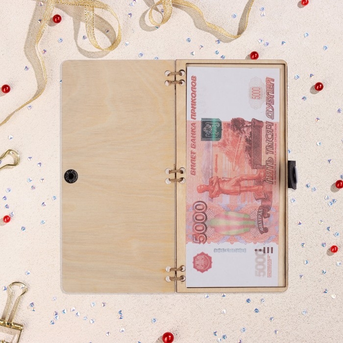 Конверт деревянный Конверт деревянный "Денег, любви, счастья" ручная работа, светлый, коты, 16,5х8 см