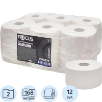 Бумага туалетная д/дисп Focus Smart T2 2сл 168м 12рул/уп_5103036/50204101