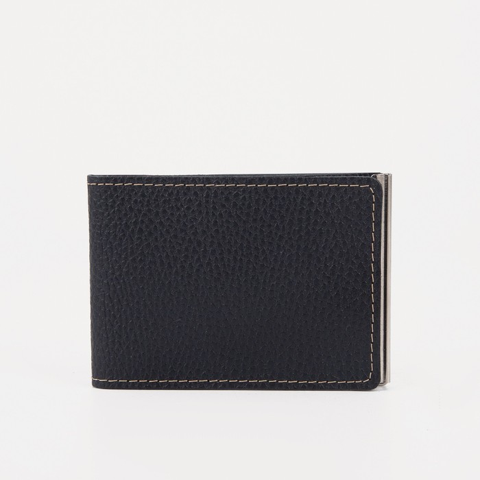 Зажим для купюр на магните, отдел для монет, цвет чёрный