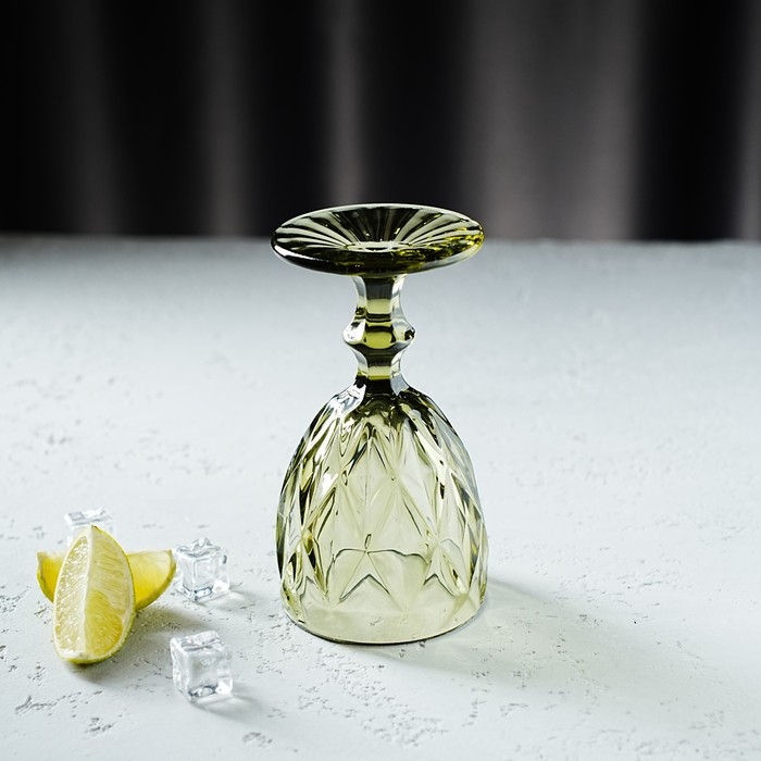 Бокал для вина стеклянный Magistro «Круиз», 250 мл, 8×15,3 см, цвет зелёный Бокал для вина стеклянный Magistro «Круиз», 250 мл, 8×15,3 см, цвет зелёный