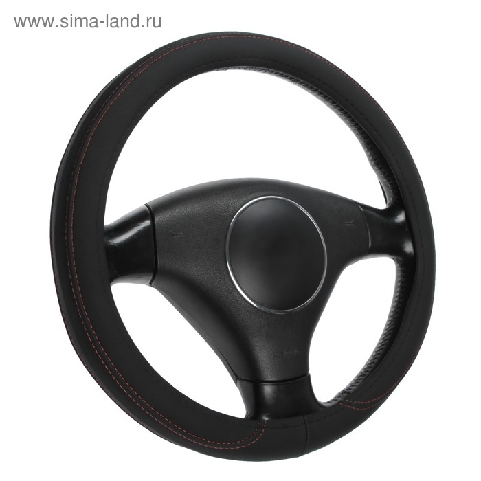 Оплетка на руль Cartage, кожа PU, перфорация, 38 см, черный Оплетка на руль Cartage, кожа PU, перфорация, 38 см, черный