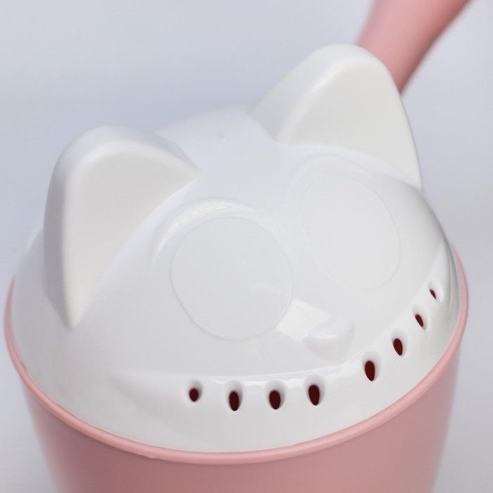 Ковш пластиковый для купания и мытья головы, детский банный ковшик «Котофей», 1 л., с леечкой, цвет розовый Ковш пластиковый для купания и мытья головы, детский банный ковшик «Котофей», 1 л., с леечкой, цвет розовый