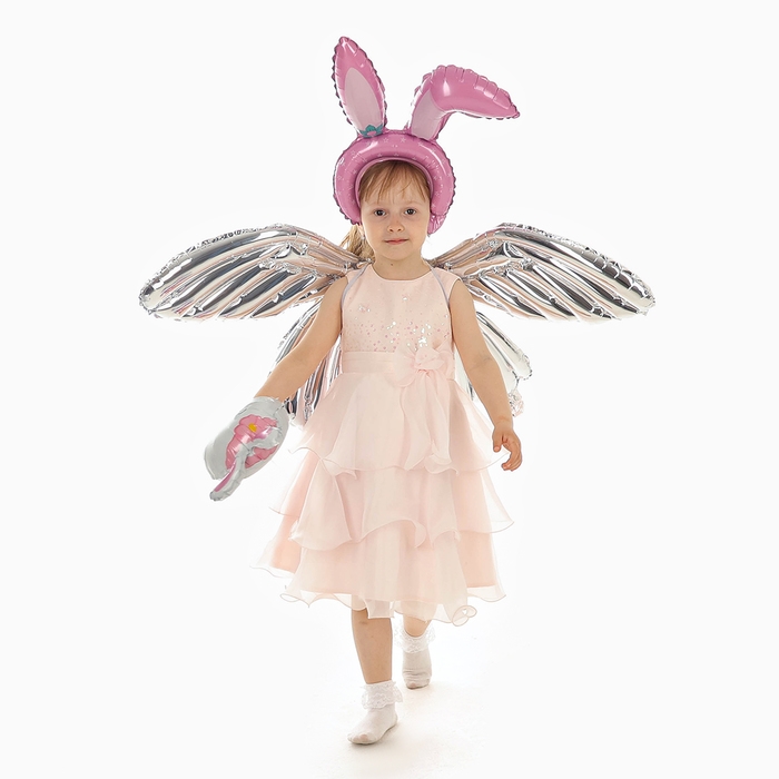 Набор фольгированных шаров &laquo;Карнавальный набор. Розовый зайка&raquo;, 3 шт.