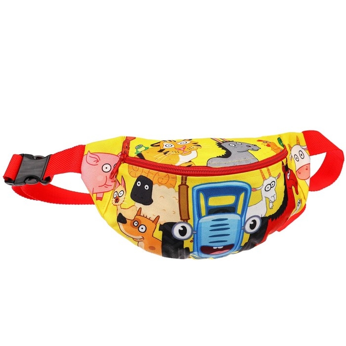 Сумка поясная детская, 25х6х13 см, Синий трактор