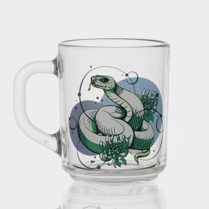 Кружка стеклянная чайная «Змеи», 200 мл, МИКС