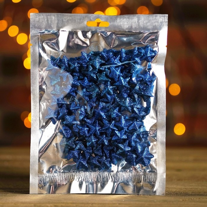 Фигурка для поделок и декора «Звезда», набор 80 шт., размер 1 шт. 1,5×1,5×1 см, цвет синий Фигурка для поделок и декора «Звезда», набор 80 шт., размер 1 шт. 1,5×1,5×1 см, цвет синий