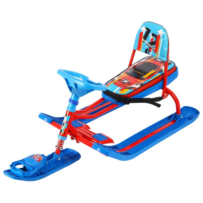 Снегокат «Тимка спорт 4-1 Sportcar», со спинкой и ремнём безопасности, цвет красный/синий Снегокат «Тимка спорт 4-1 Sportcar», со спинкой и ремнём безопасности, цвет красный/синий