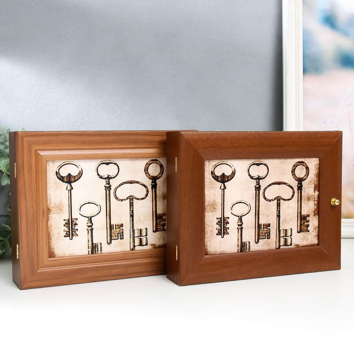 Ключница Ключница "Ключи" орех 19х24 см МИКС