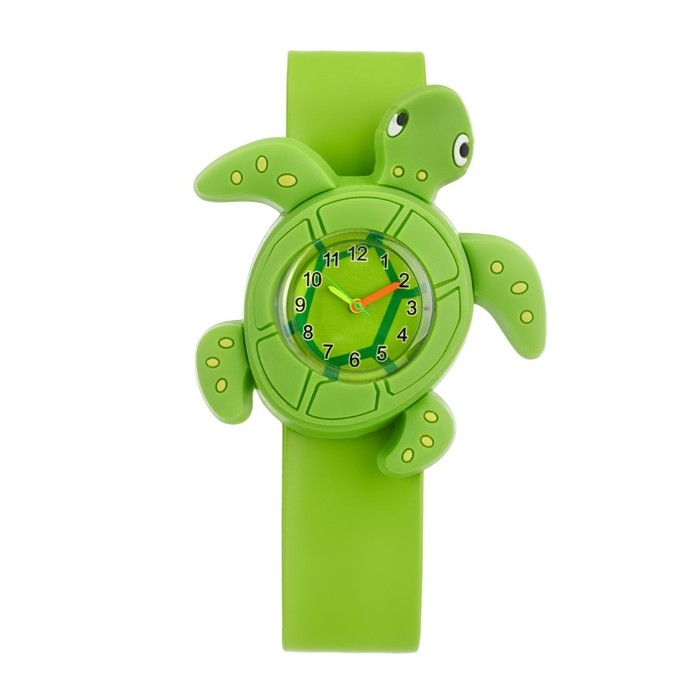 Часы наручные кварцевые детские Часы наручные кварцевые детские "Черепашка", зелёные