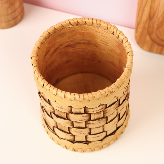 Туес «Велюр», плетеный, 8×8×12 см, береста Туес «Велюр», плетеный, 8×8×12 см, береста
