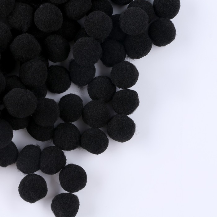 Набор деталей для декора &laquo;Бомбошки&raquo;, набор 1000 шт., размер 1 шт. &mdash; 2 см, цвет чёрный