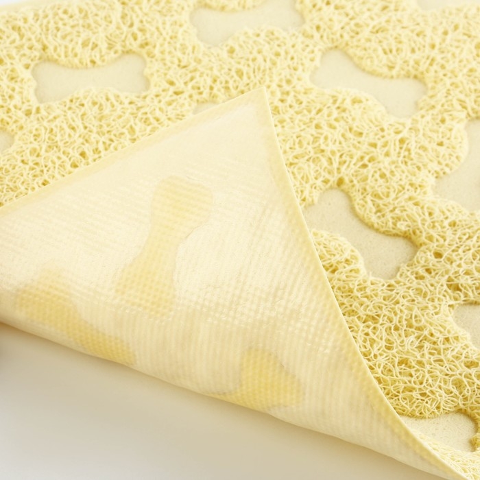 Коврик универсальный под миску и лоток «Косточки», 30х40 см, бежевый Коврик универсальный под миску и лоток «Косточки», 30х40 см, бежевый