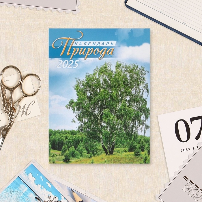 Календарь отрывной на магните Календарь отрывной на магните "Природа" 2025 год, 9,5 х 13 см