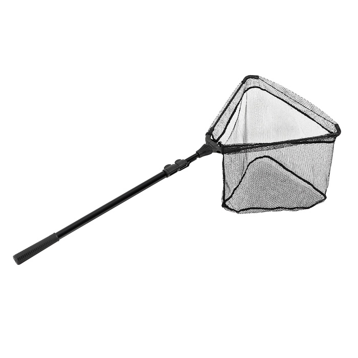 Подсачник складной телескопический П-28, усиленный, 205 см, треугольный обод 50 см, черный Подсачник складной телескопический П-28, усиленный, 205 см, треугольный обод 50 см, черный