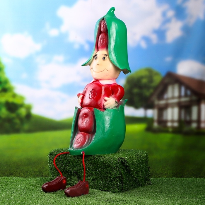 Садовая фигура  Садовая фигура "Гном фасоль" 21х16х44см