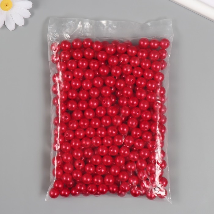 Набор бусин Набор бусин "Жемчуг" d 12 мм, 250 гр, вишневый