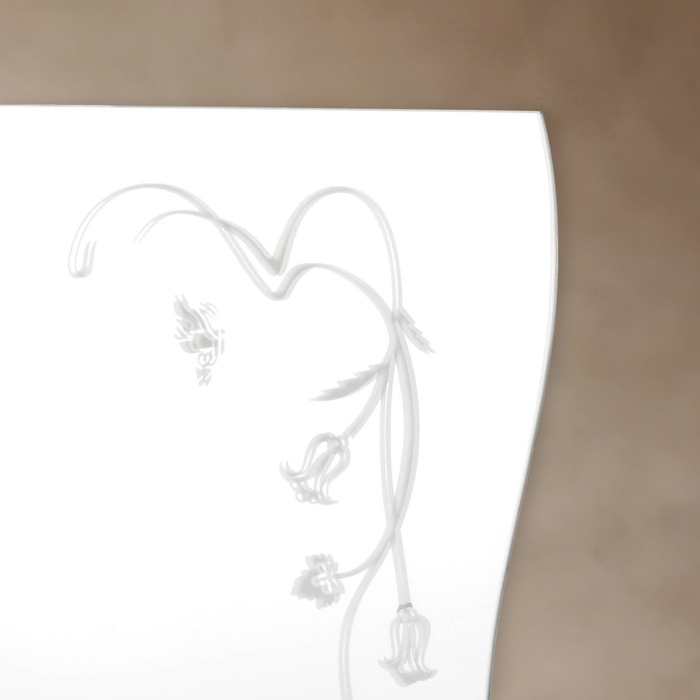 Зеркало, настенное, с пескоструйной графикой, с полочкой, 50х60 см Зеркало, настенное, с пескоструйной графикой, с полочкой, 50х60 см