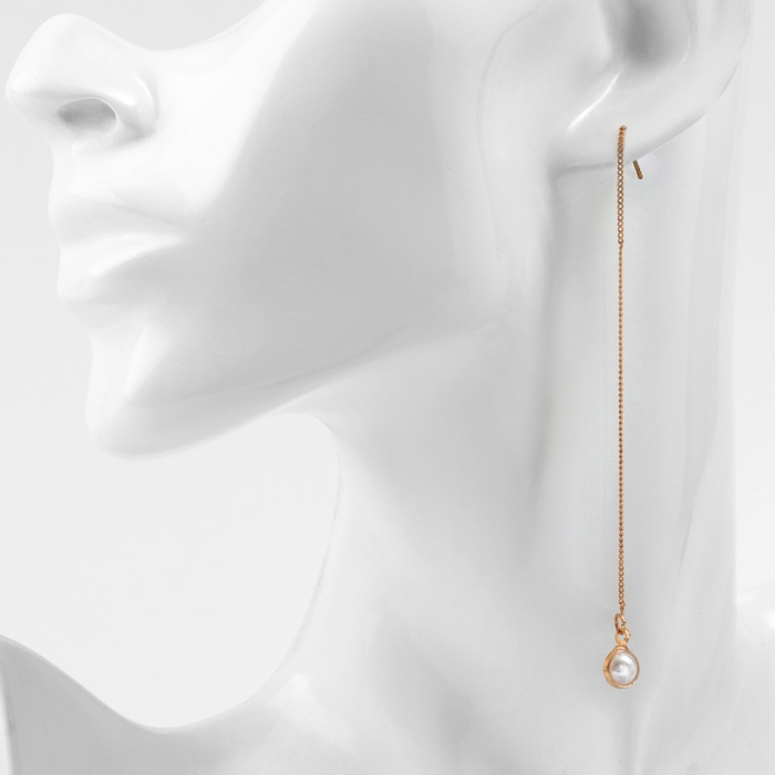 Серьги с жемчугом «Цепочки» ласка, цвет МИКС Серьги с жемчугом «Цепочки» ласка, цвет МИКС