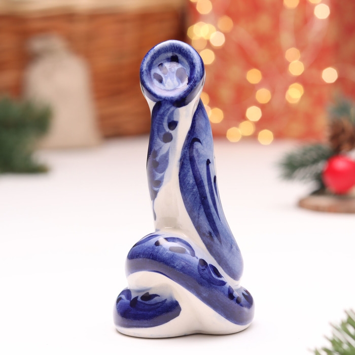 Сувенир Сувенир "Змея", №4, гжель, 11 см