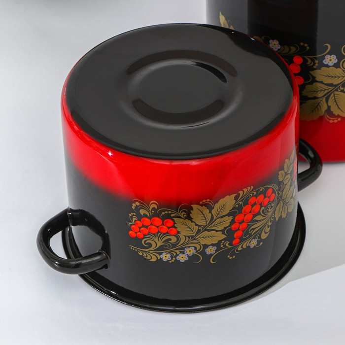 Набор кастрюль «Рябинка», 2 предмета: 3,5 л, 5,5 л, индукция Набор кастрюль «Рябинка», 2 предмета: 3,5 л, 5,5 л, индукция