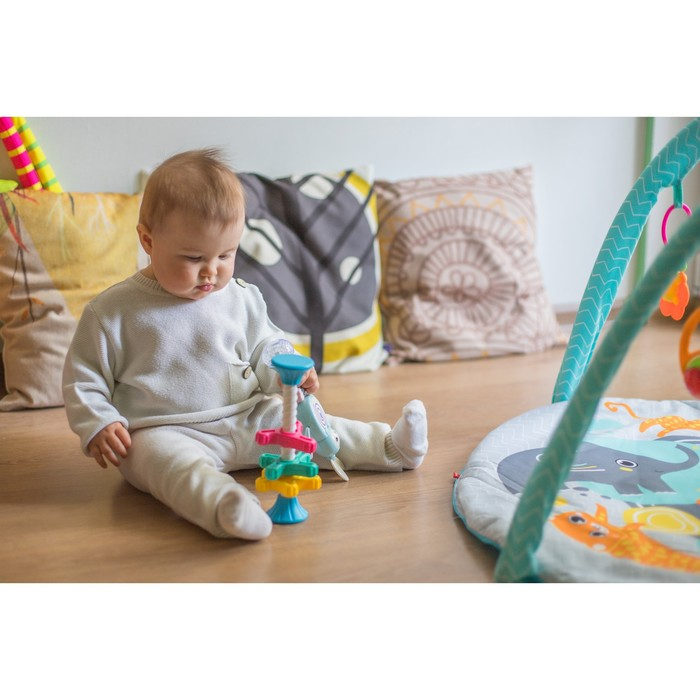 Развивающая игрушка пирамидка «Закрути меня» с шестеренками, погремушка, Крошка Я Развивающая игрушка пирамидка «Закрути меня» с шестеренками, погремушка, Крошка Я