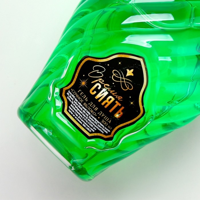 Гель для душа во флаконе мондоро «Время сиять!», 500 мл, аромат сочного яблока, Новый Год Гель для душа во флаконе мондоро «Время сиять!», 500 мл, аромат сочного яблока, Новый Год