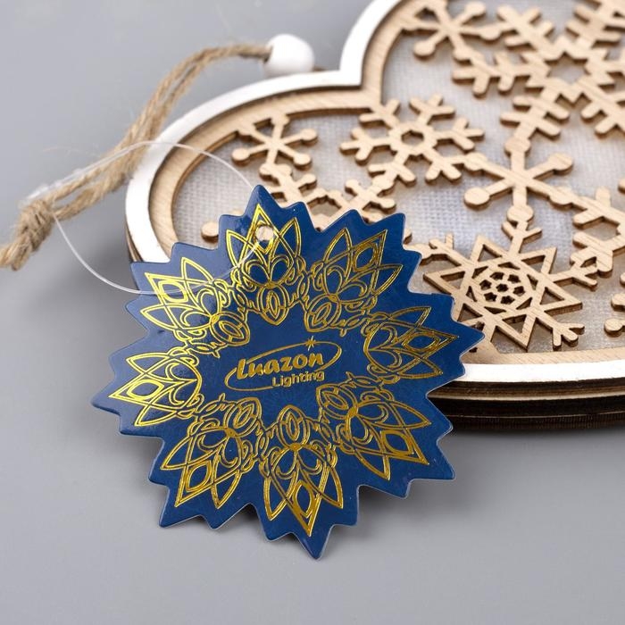 Ёлочная игрушка «Сердце в снежинках», от батареек, свечение тёплое белое Ёлочная игрушка «Сердце в снежинках», от батареек, свечение тёплое белое