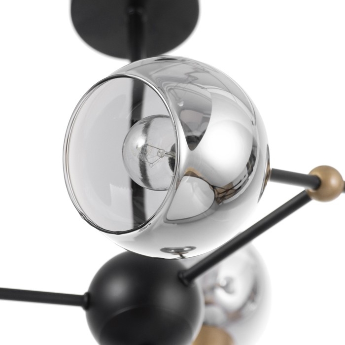 Люстра "Атом" 6х60Вт Цоколь: Е27 Цвет: Черный